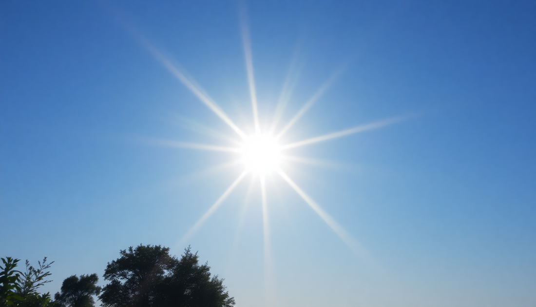 Solar sunrise radiating bright light over tree silhouettes, symbolizing daily spiritual awakening and inner illumination