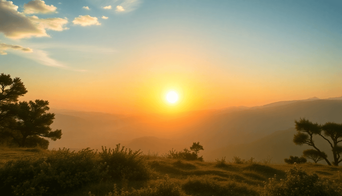 Golden sunrise over misty mountains symbolizing solar symbols for spiritual awakening and new beginnings