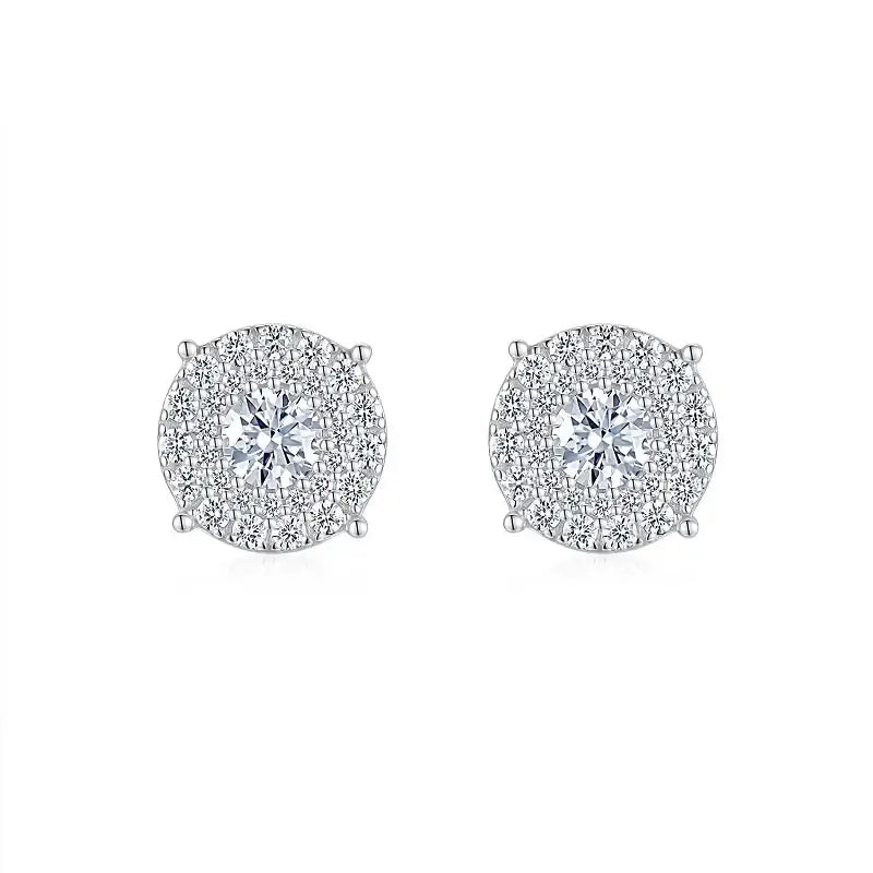 0.5Ct Moissanite Stud Earrings 925 Sterling Silver 18K Gold Plated Hypoallergenic