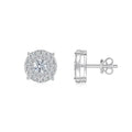 0.5Ct Moissanite Stud Earrings 925 Sterling Silver 18K Gold Plated Hypoallergenic
