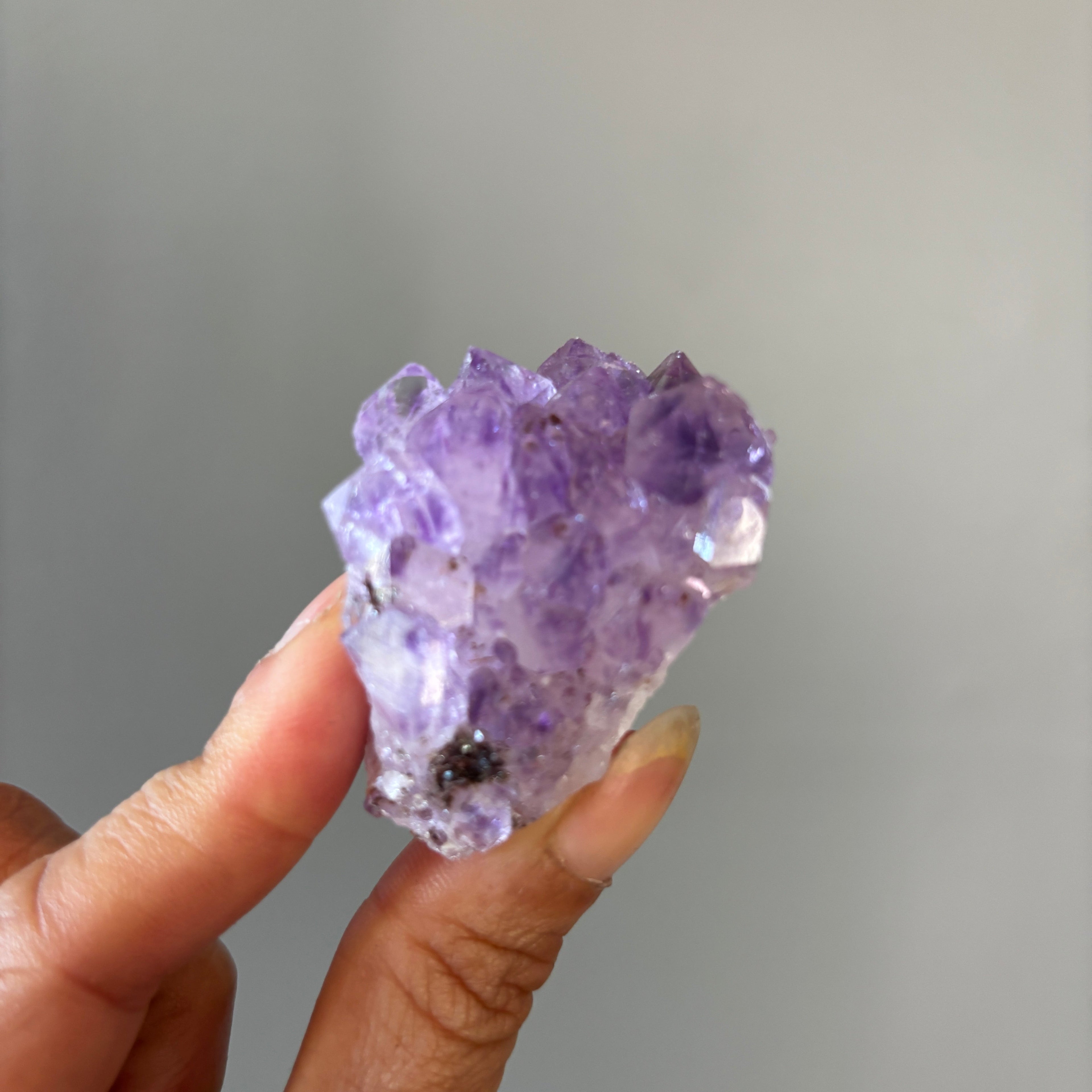 Kronenchakra-Cluster-Paar: Lila Amethyst & Fluorit Kristalle