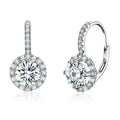 Boucles d'oreilles créoles en moissanite 1 carat pour femme en argent sterling 925 étincelantes, cadeau de fiançailles ou de mariage