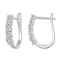 1.0CT Moissanite U-Shaped 925 Sterling Silver Hoop Earrings For Women Gift