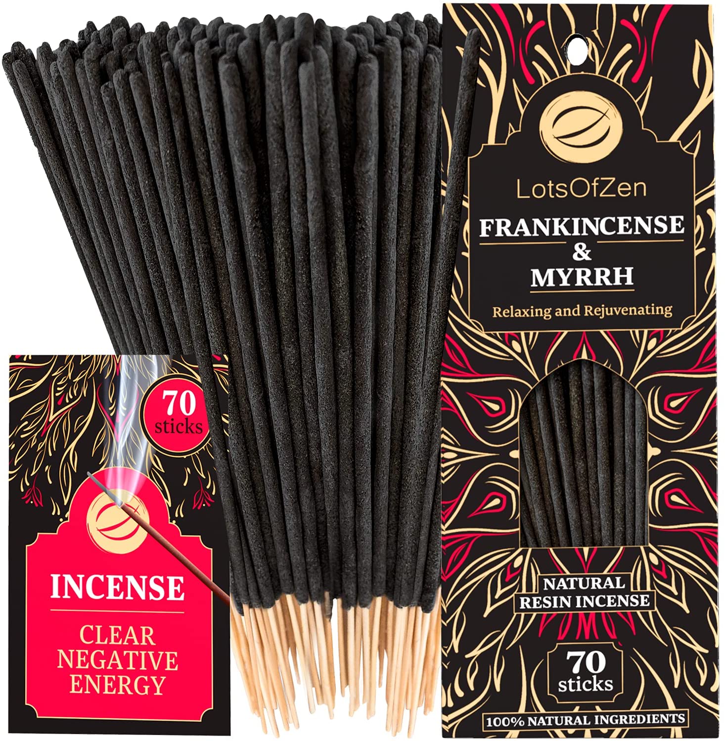 Bâtonnets d'encens de Frankincense et Myrrh (70 unités)