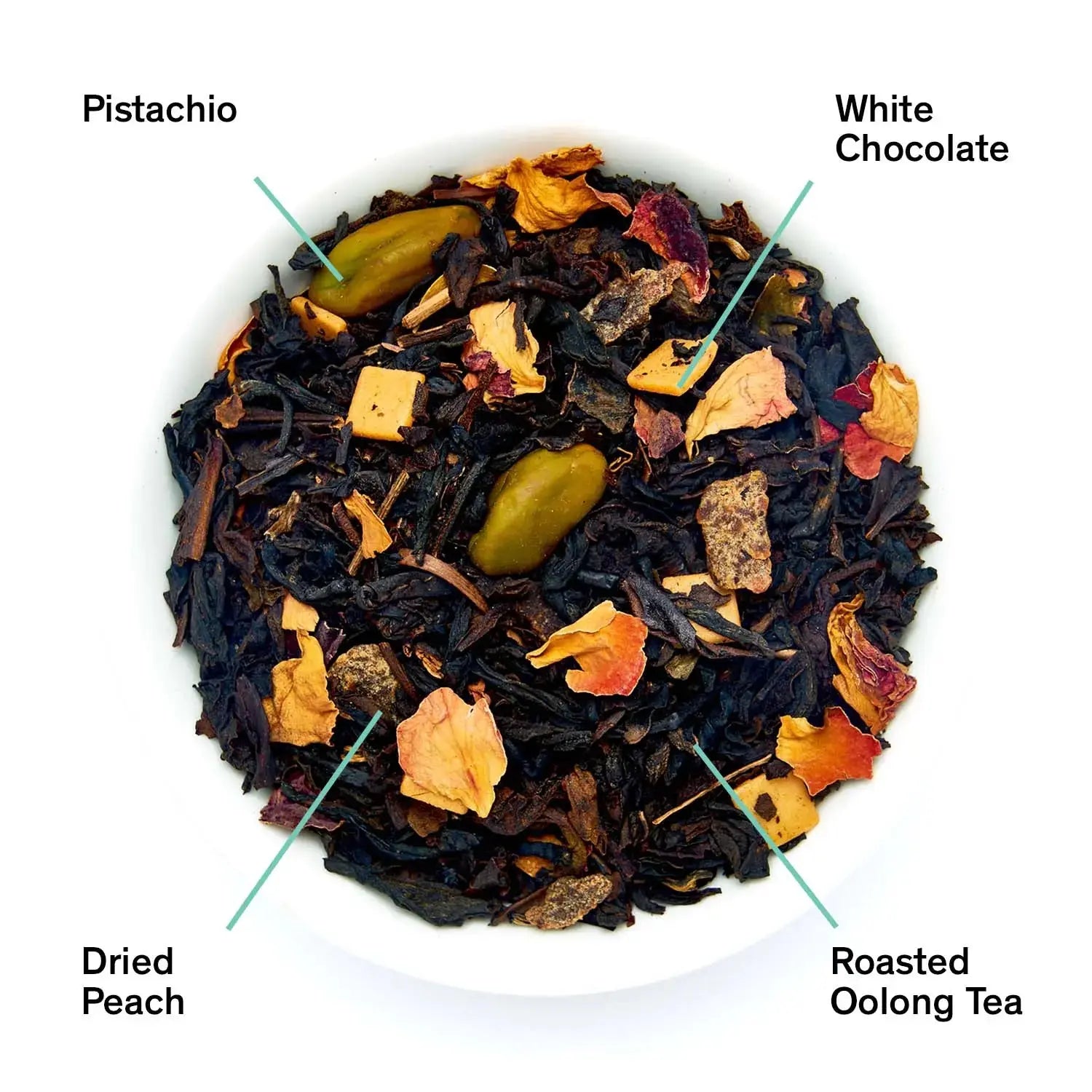Iris Sombre – Thé Oolong Pêche Pistache