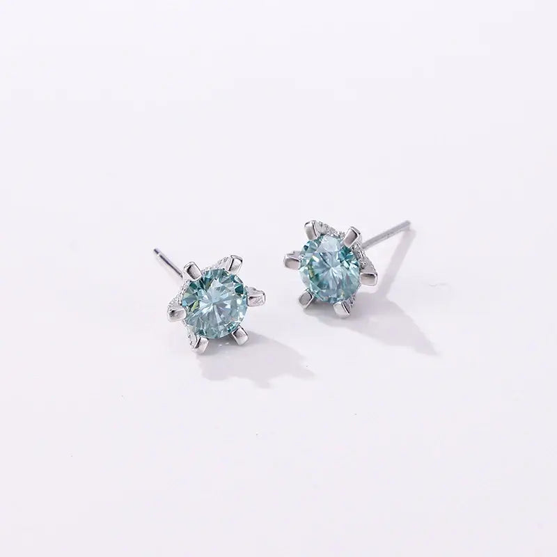 1ct D VVS Moissanite Stud Earrings 925 Sterling Silver 3EX Cut Women Daily