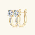 Boucles d'oreilles créoles en forme de U en moissanite 1 carat, argent sterling 925 D VVS1, cadeau pour femme