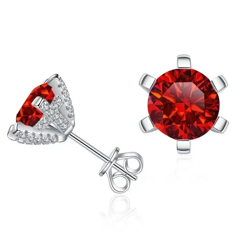 1ct D VVS Moissanite Stud Earrings 925 Sterling Silver 3EX Cut Women Daily