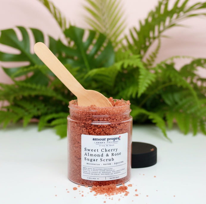 Zuckerpeeling Süße Kirsche, Mandel & Rose - Körperpeeling und Feuchtigkeitspflege