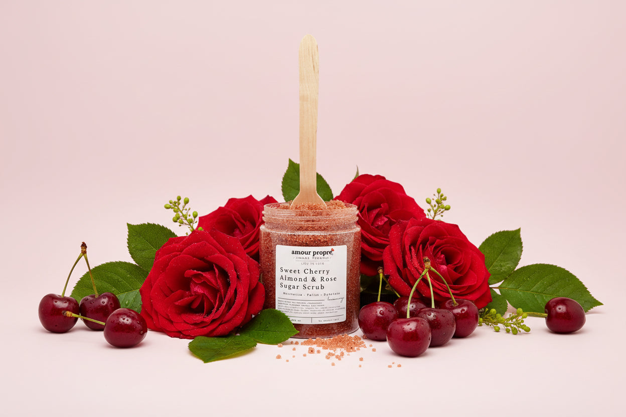 Zuckerpeeling Süße Kirsche, Mandel & Rose - Körperpeeling und Feuchtigkeitspflege