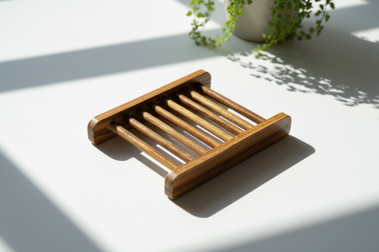 Bambus Seifenablage | Sisal Netz Seifenbeutel