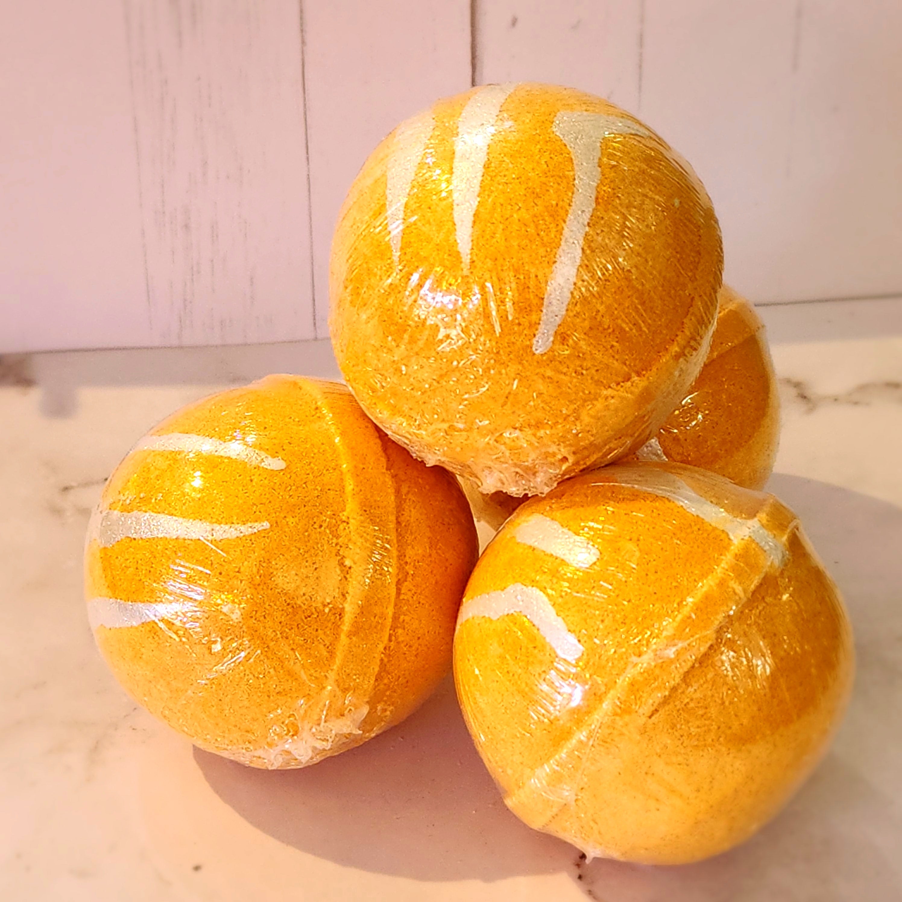 Bombe de bain adoucissante – Orange Vanille