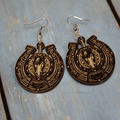 Horseshoe Earrings Western Cowgirl Dangle