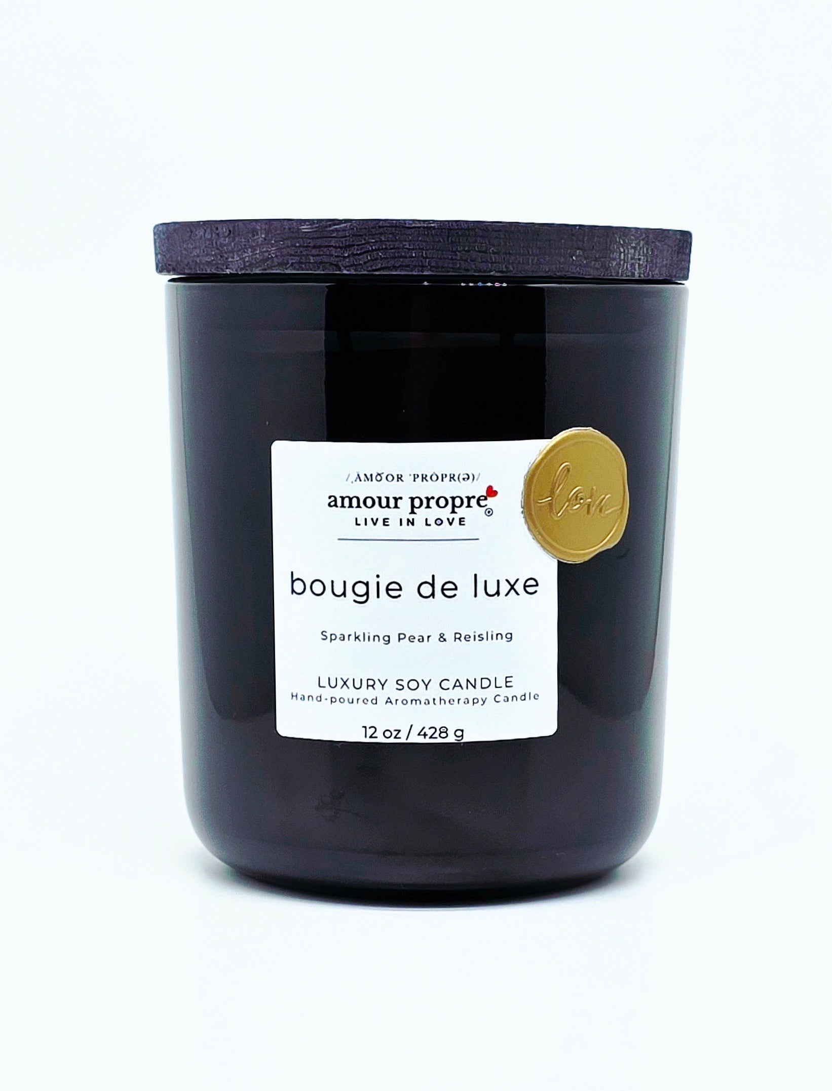 bougie de luxe handgegossene Luxus-Sojakerze - 340 g