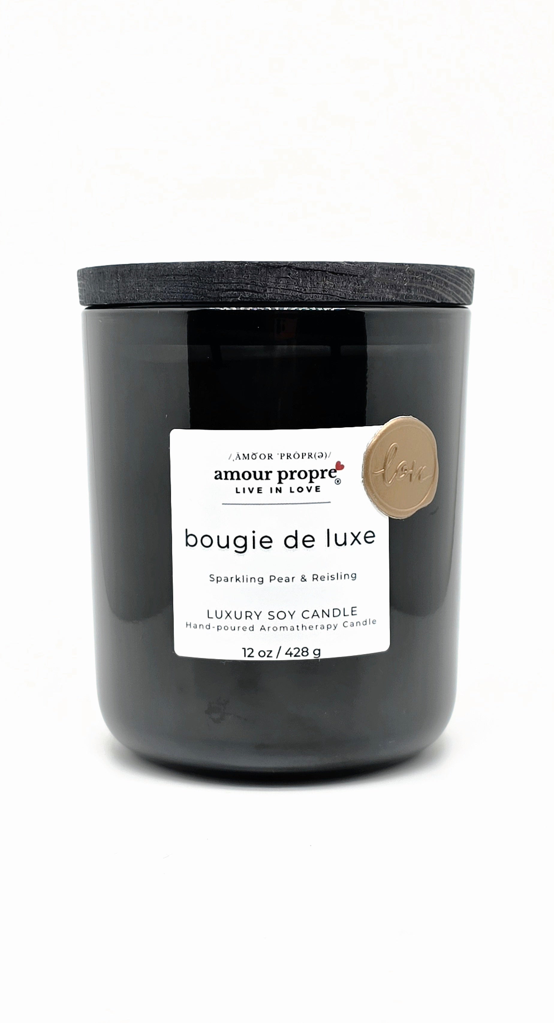 bougie de luxe handgegossene Luxus-Sojakerze - 340 g