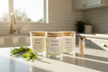 Amour Propre Aromatherapy-Kollektion Trio – Sojawachs-Kerzen Serene, Haven, Revive