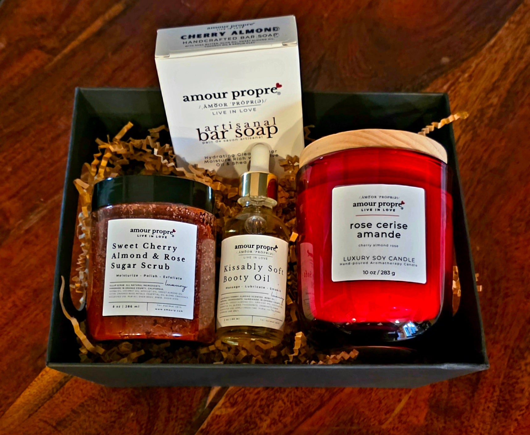 Kirschmandel-Rosen-Spa-Geschenksets