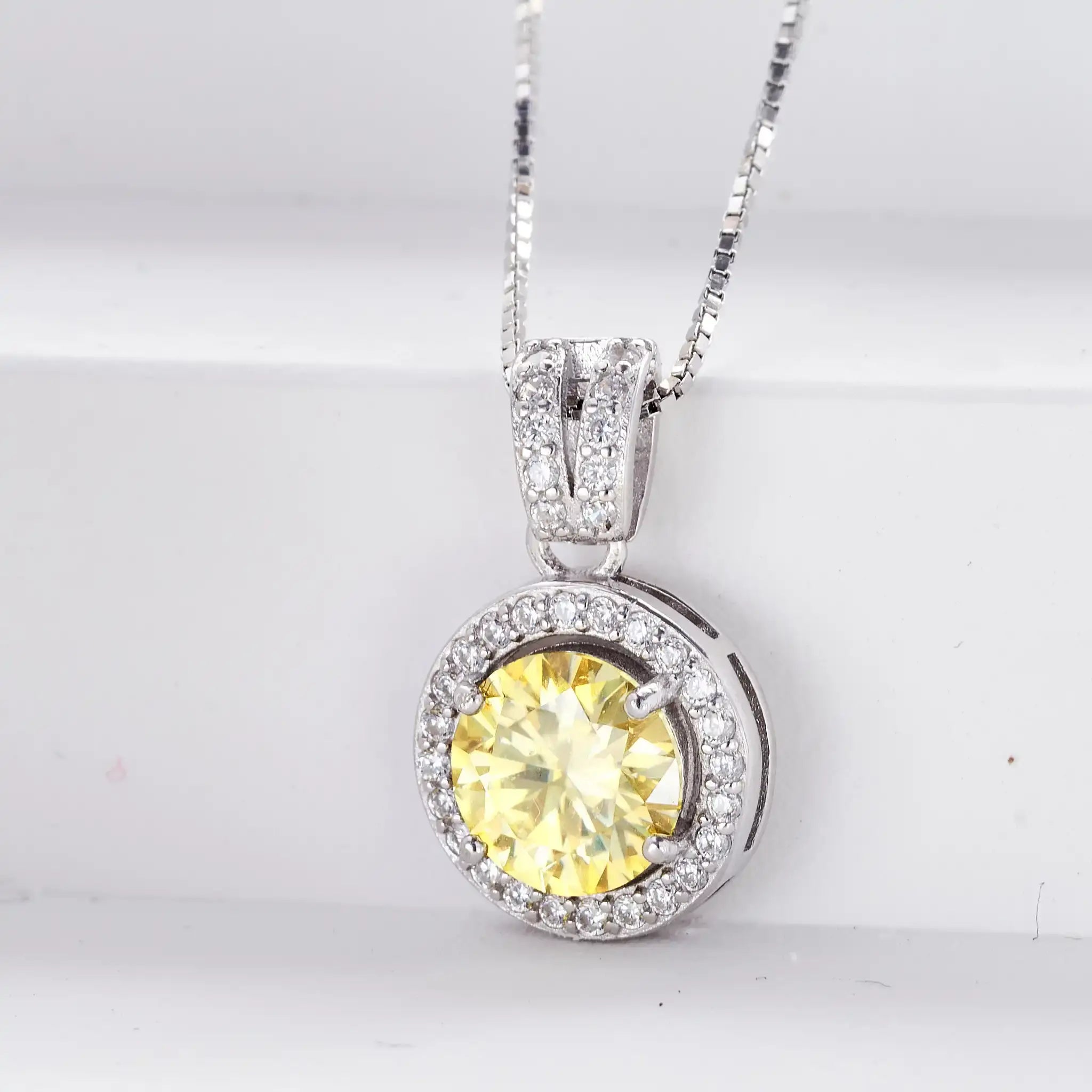 Ensemble collier et boucles d'oreilles moissanite 2 carats en argent sterling 925, bijoux de mariage