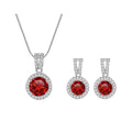 Ensemble collier et boucles d'oreilles moissanite 2 carats en argent sterling 925, bijoux de mariage