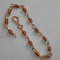 Handmade Copper Wire Wrapped Chain Bracelet – Unisex Rustic Jewelry