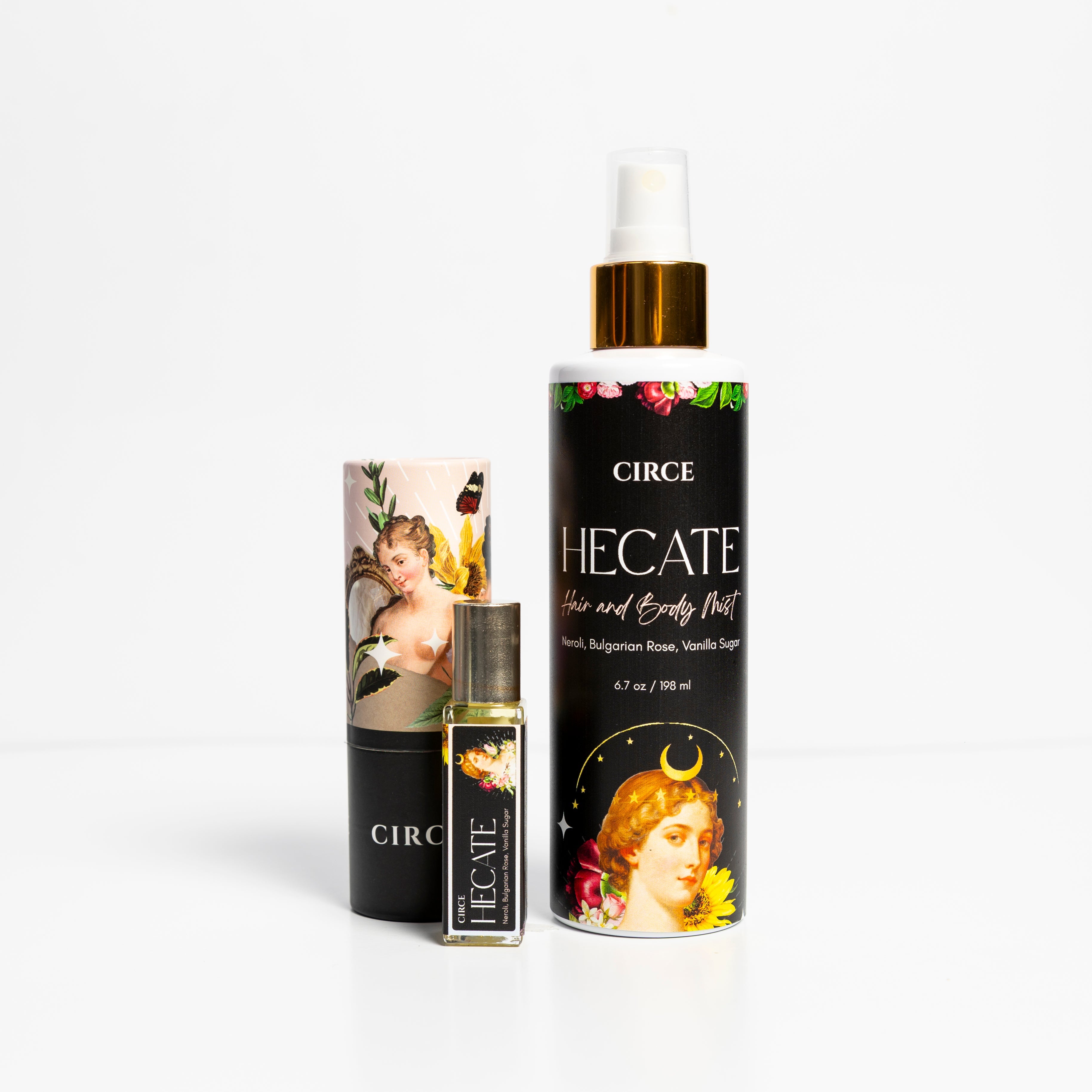 Huile de parfum Hécate Déesse – Néroli, Rose & Vanille Roller | 10ml
