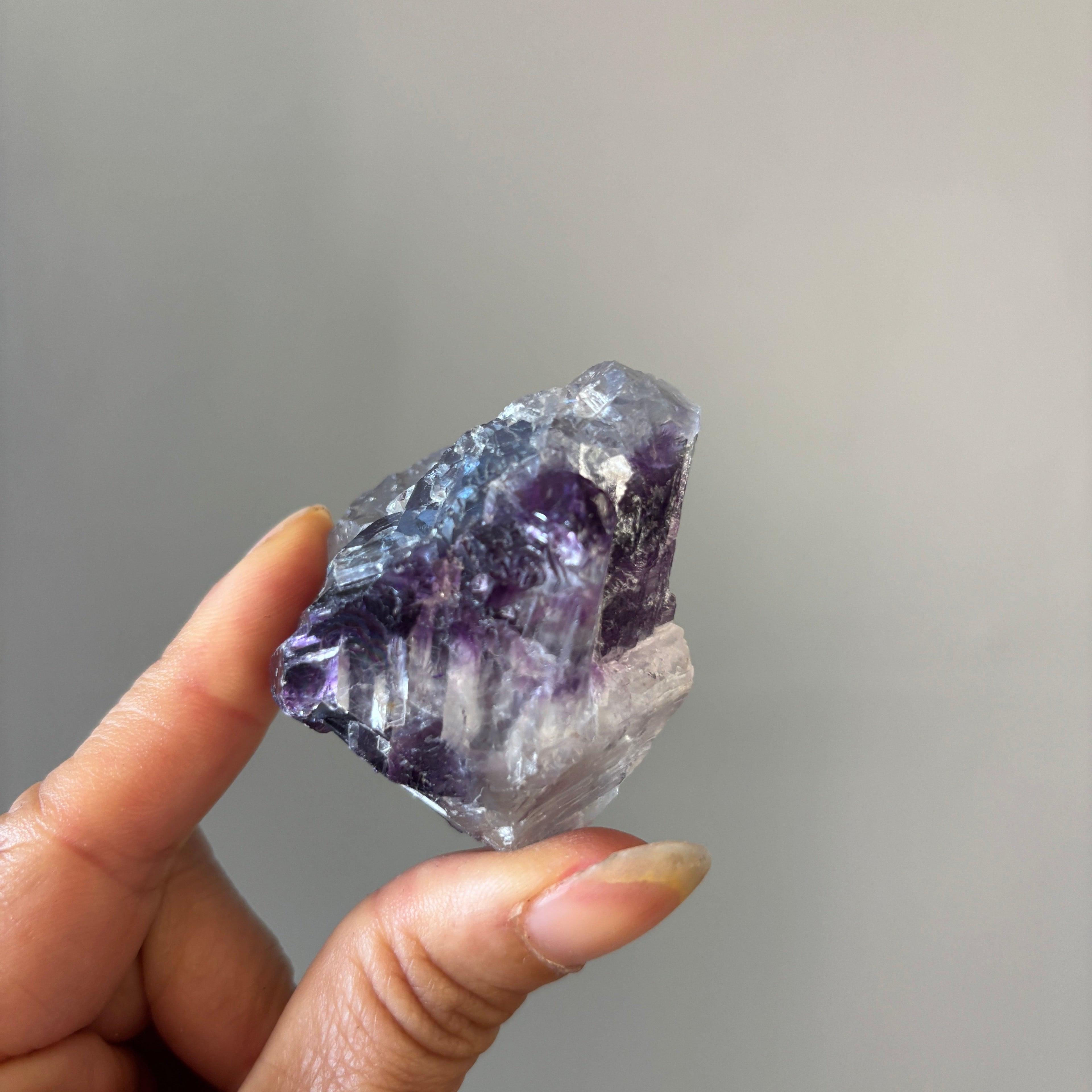 Kronenchakra-Cluster-Paar: Lila Amethyst & Fluorit Kristalle