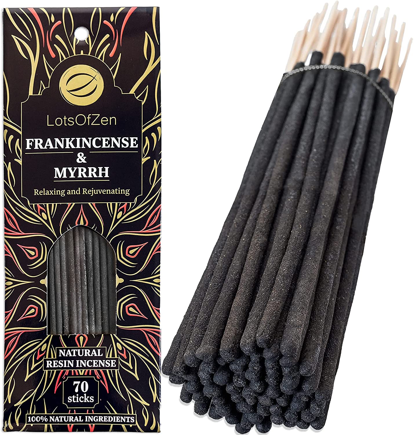 Bâtonnets d'encens de Frankincense et Myrrh (70 unités)