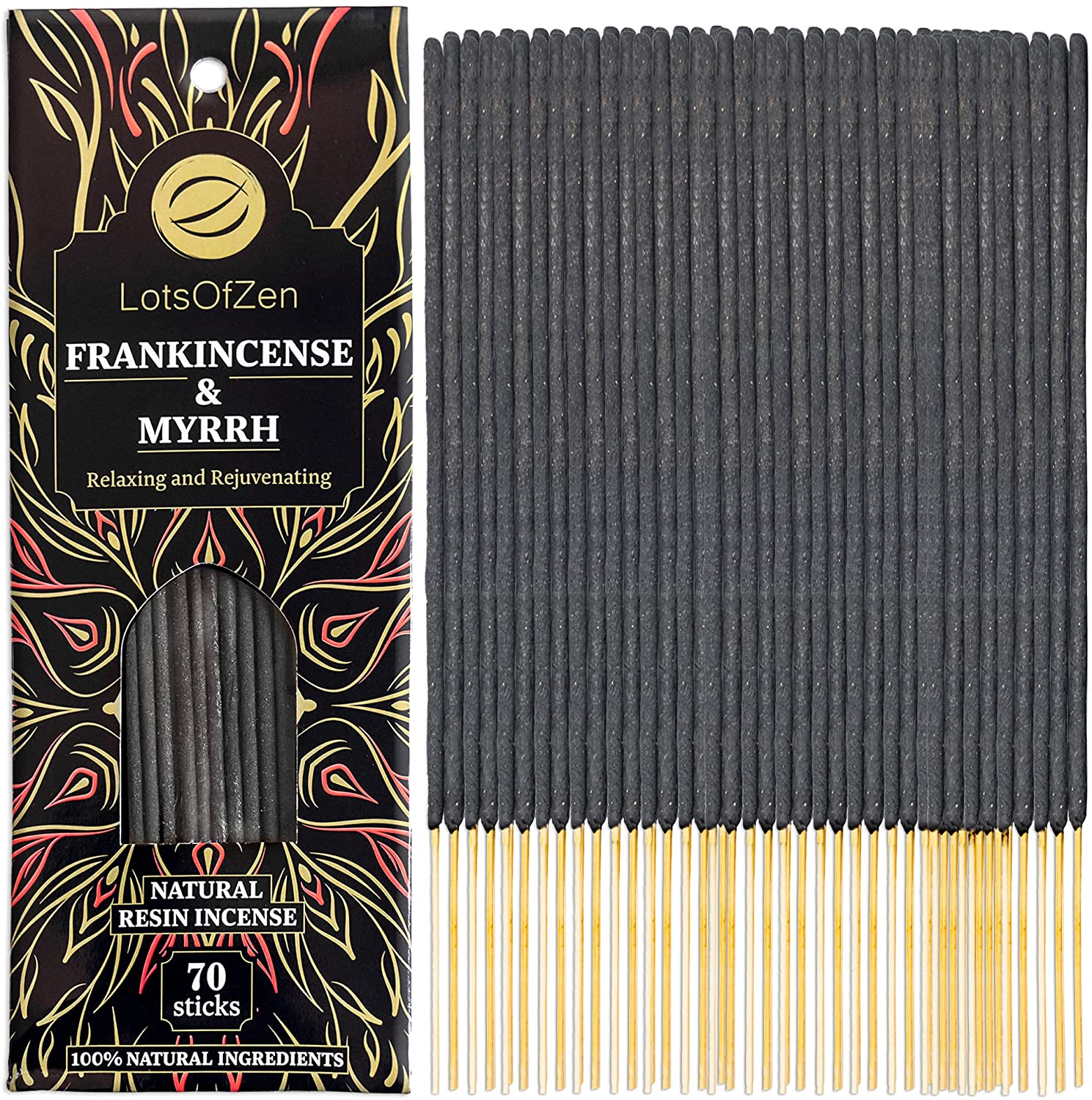 Bâtonnets d'encens de Frankincense et Myrrh (70 unités)