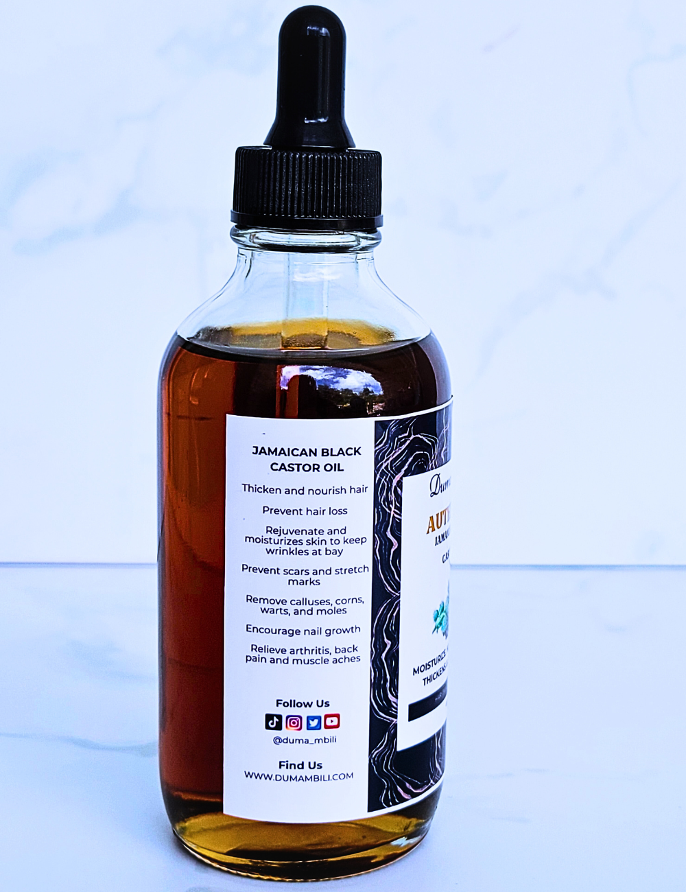 Huile de ricin noire jamaïcaine non raffinée