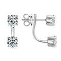925 Sterling Silver 1ct Moissanite Stud Earrings Unisex Casual Daily