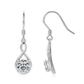 Boucles d'oreilles goutte en argent sterling 925 avec moissanite ronde 1 carat, style classique décontracté