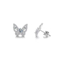 925 Sterling Silver Moissanite Butterfly Stud Earrings Romantic Gift For Women