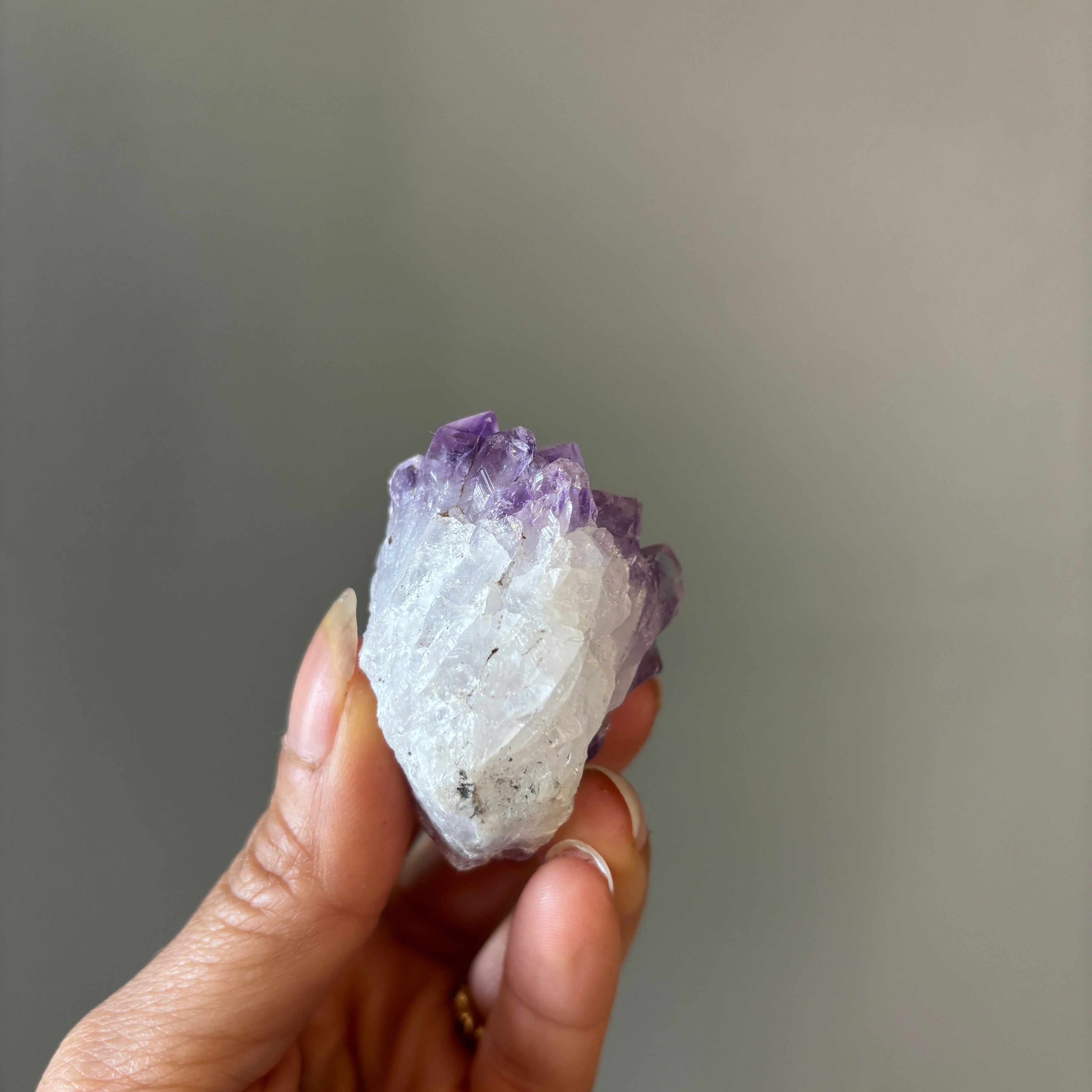 Kronenchakra-Cluster-Paar: Lila Amethyst & Fluorit Kristalle