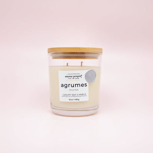 Agrumes Handgegossene Aromatherapie Luxussojakerze
