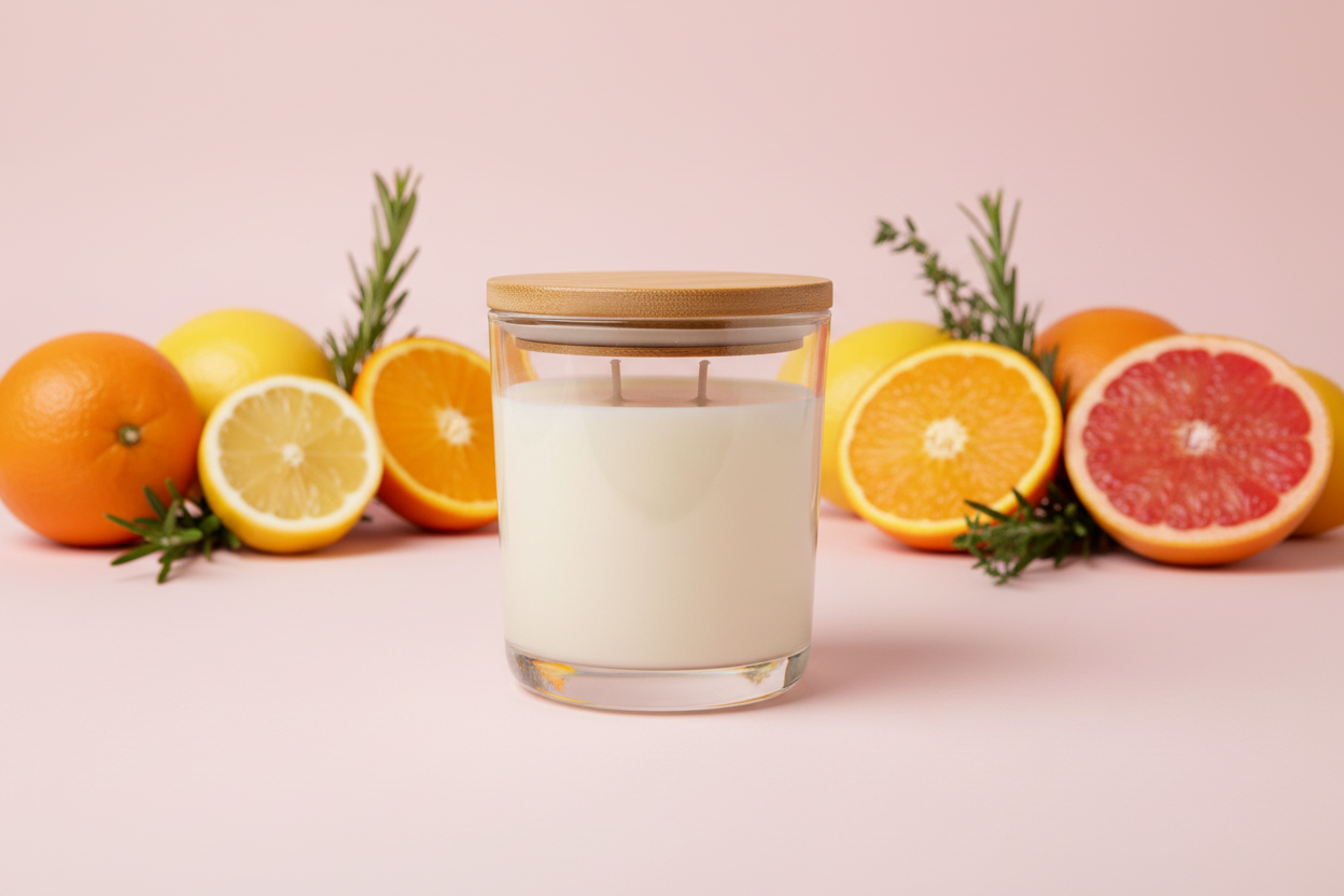 Agrumes Handgegossene Aromatherapie Luxussojakerze