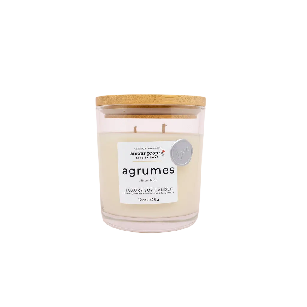 Agrumes Handgegossene Aromatherapie Luxussojakerze