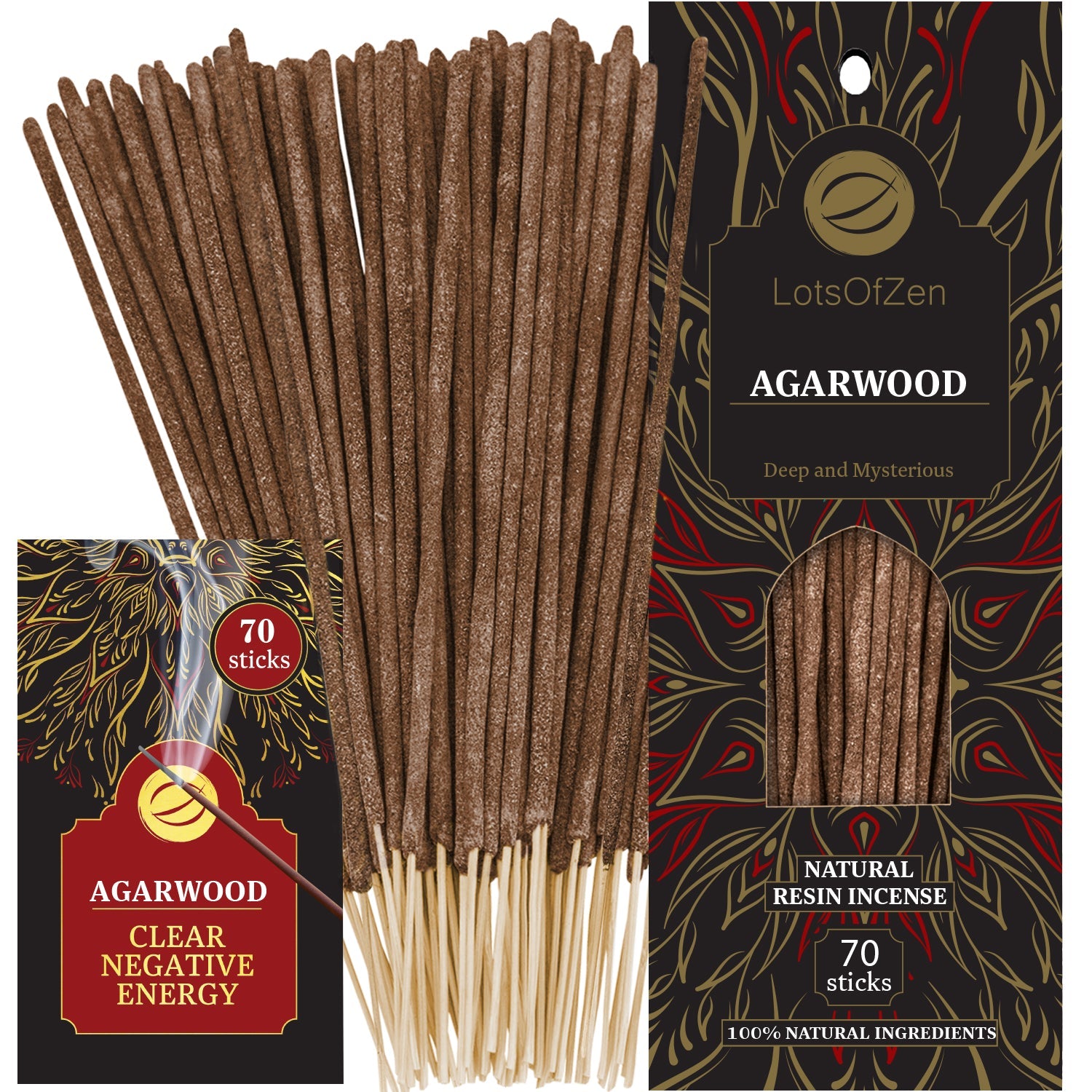Bâtons d'encens au bois de santal (lot de 70)