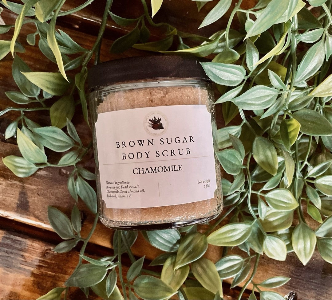 Exfoliant à la camomille et au sucre roux