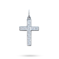 Moissanite 4.6 TCW Princess Cut Tennis Cross Pendant