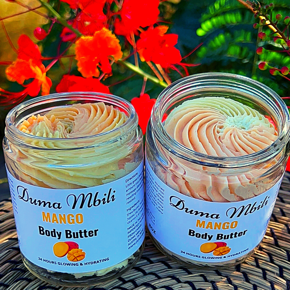 Mango aufgeschlagene Körperbutter