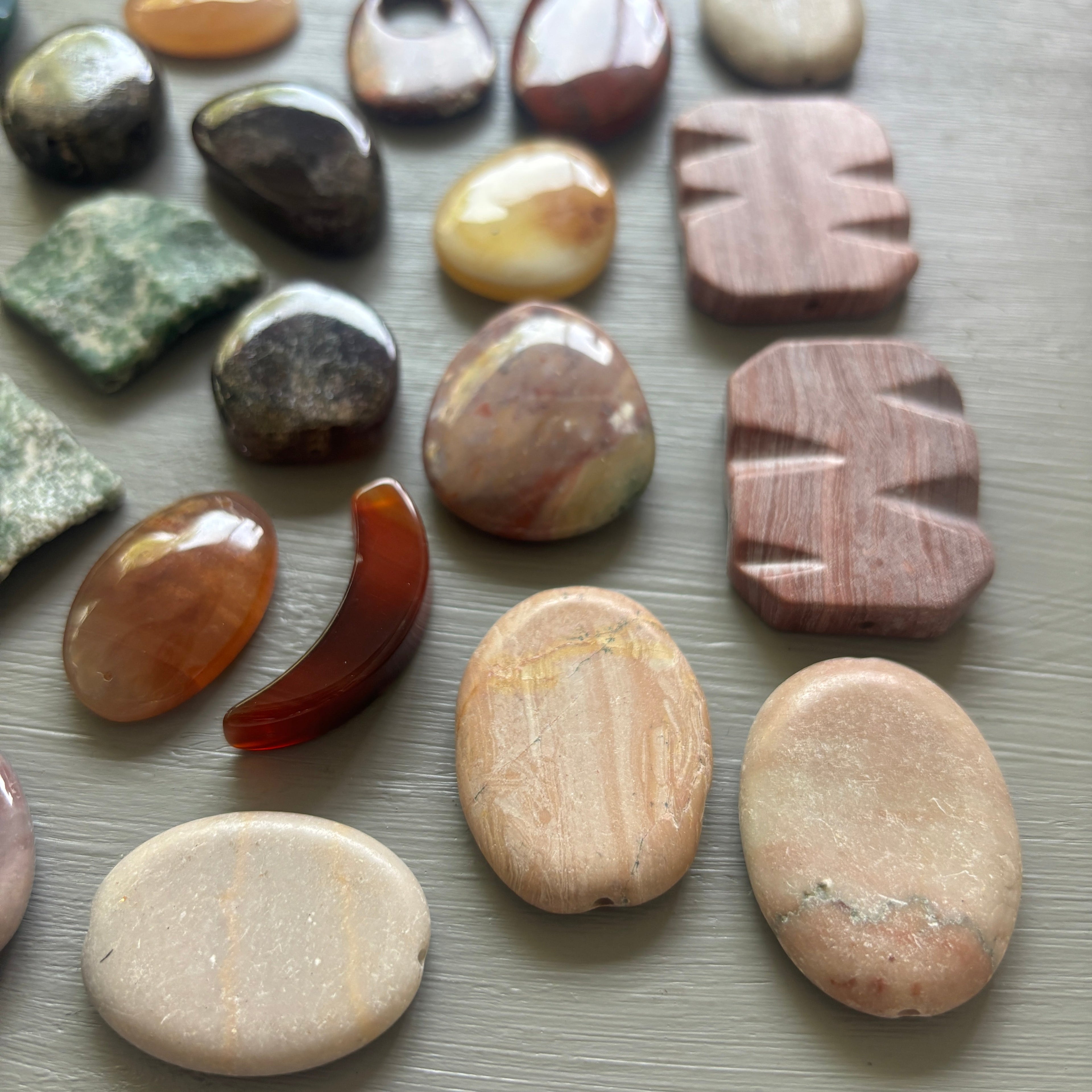 Crystal Amulet Bundle Drilled Jewelry Bead or Grid Set of 47