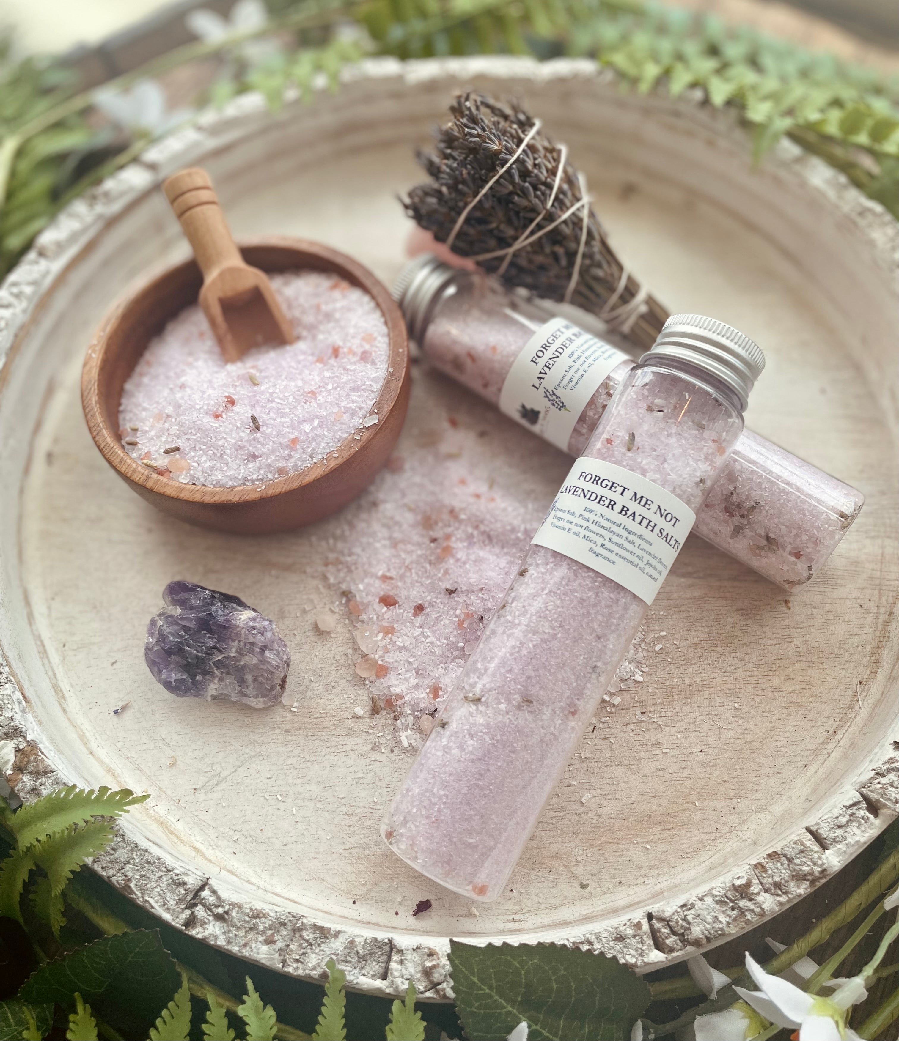 Tubes de sels de bain lavande "Forget Me Not"