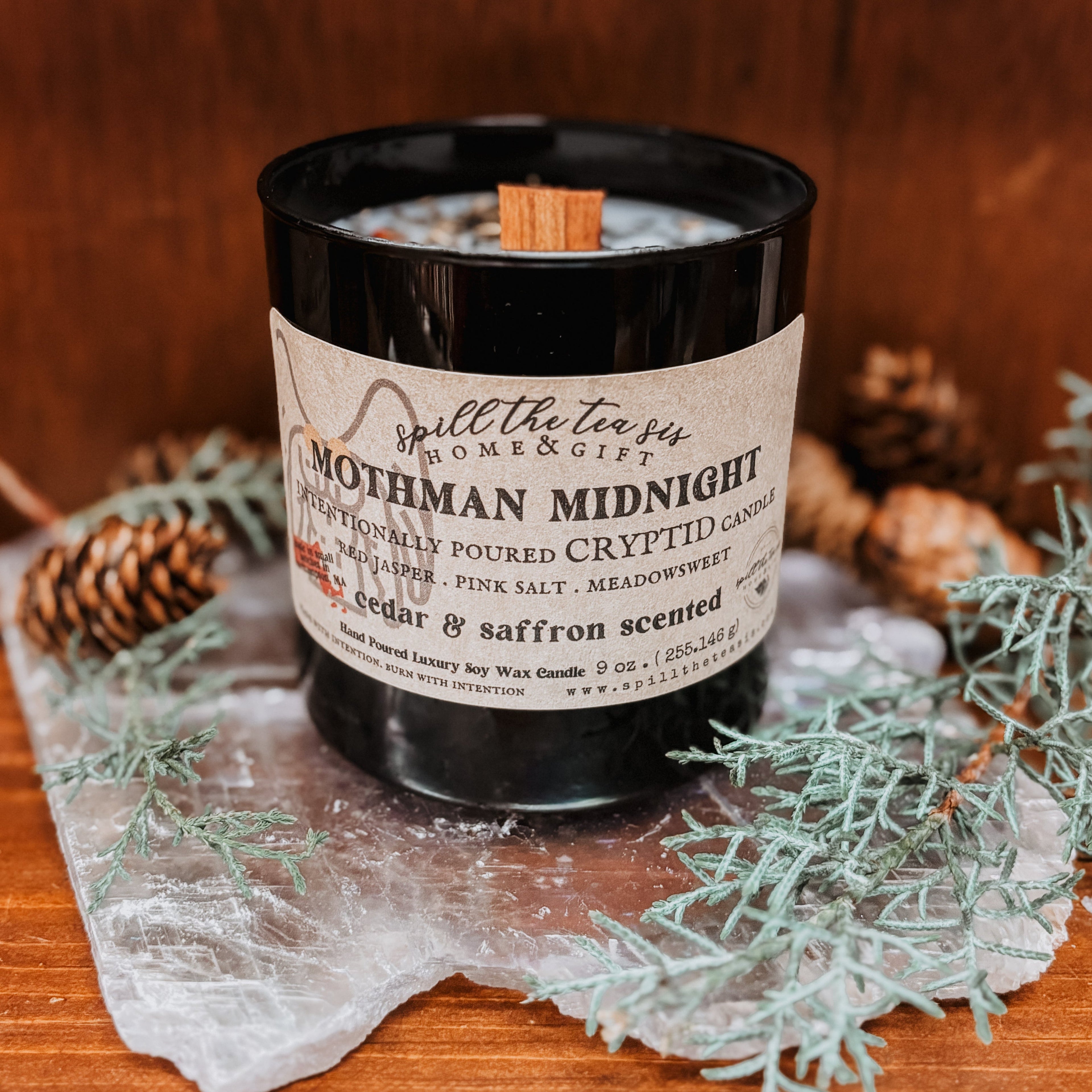 Bougie en cire de soja Mothman Midnight Intention - 9oz