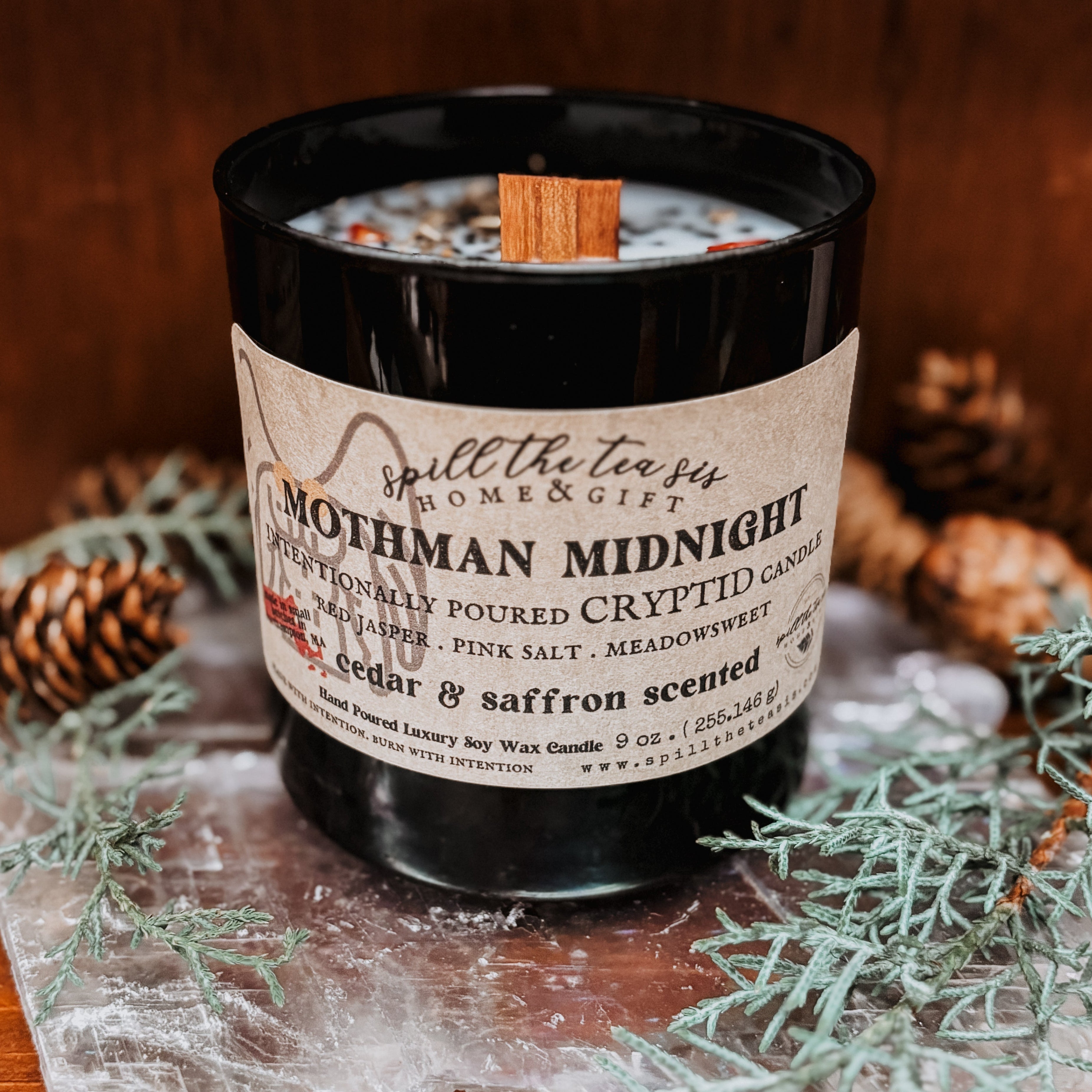 Bougie en cire de soja Mothman Midnight Intention - 9oz