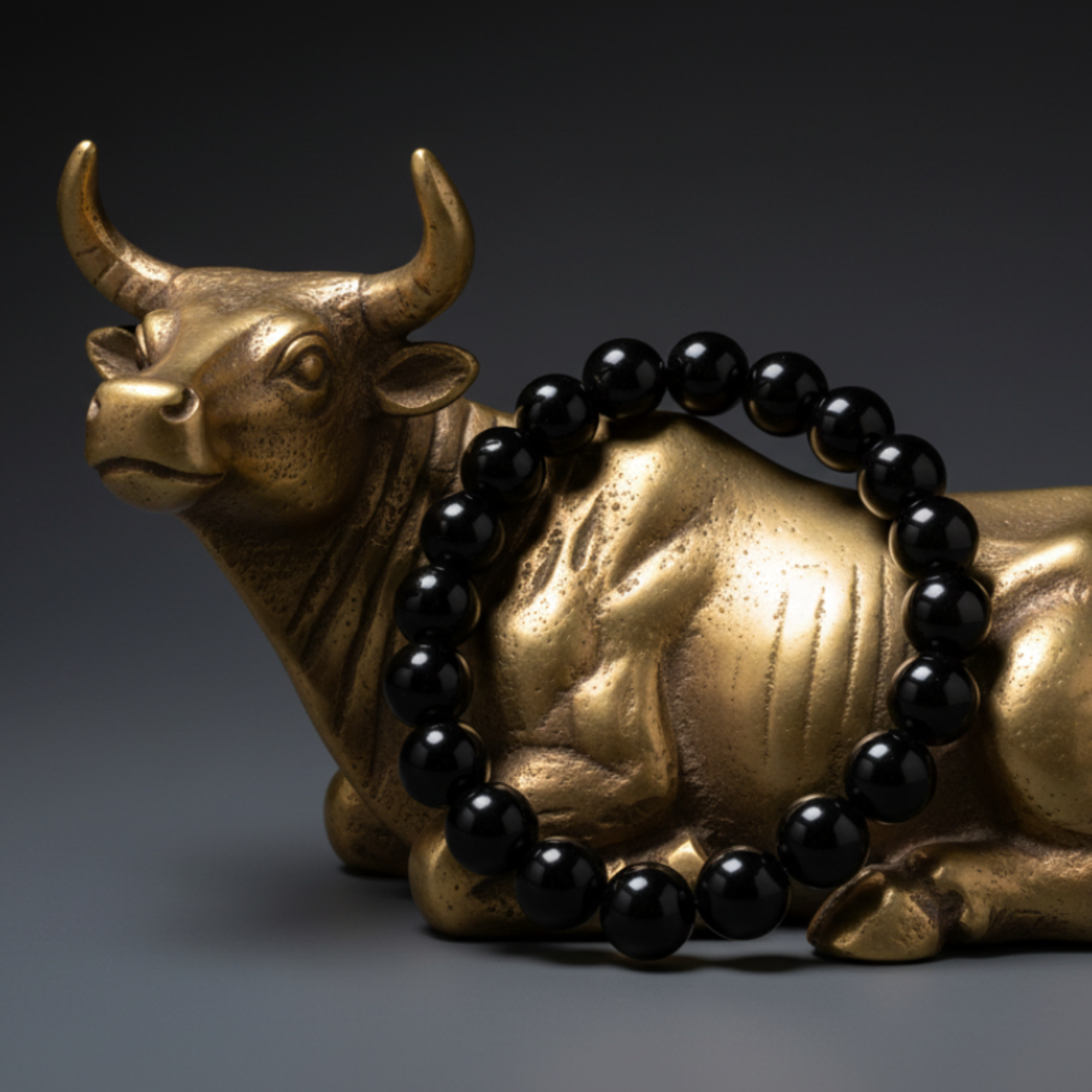 Onyx Bracelet Black Ox Stone of Strength