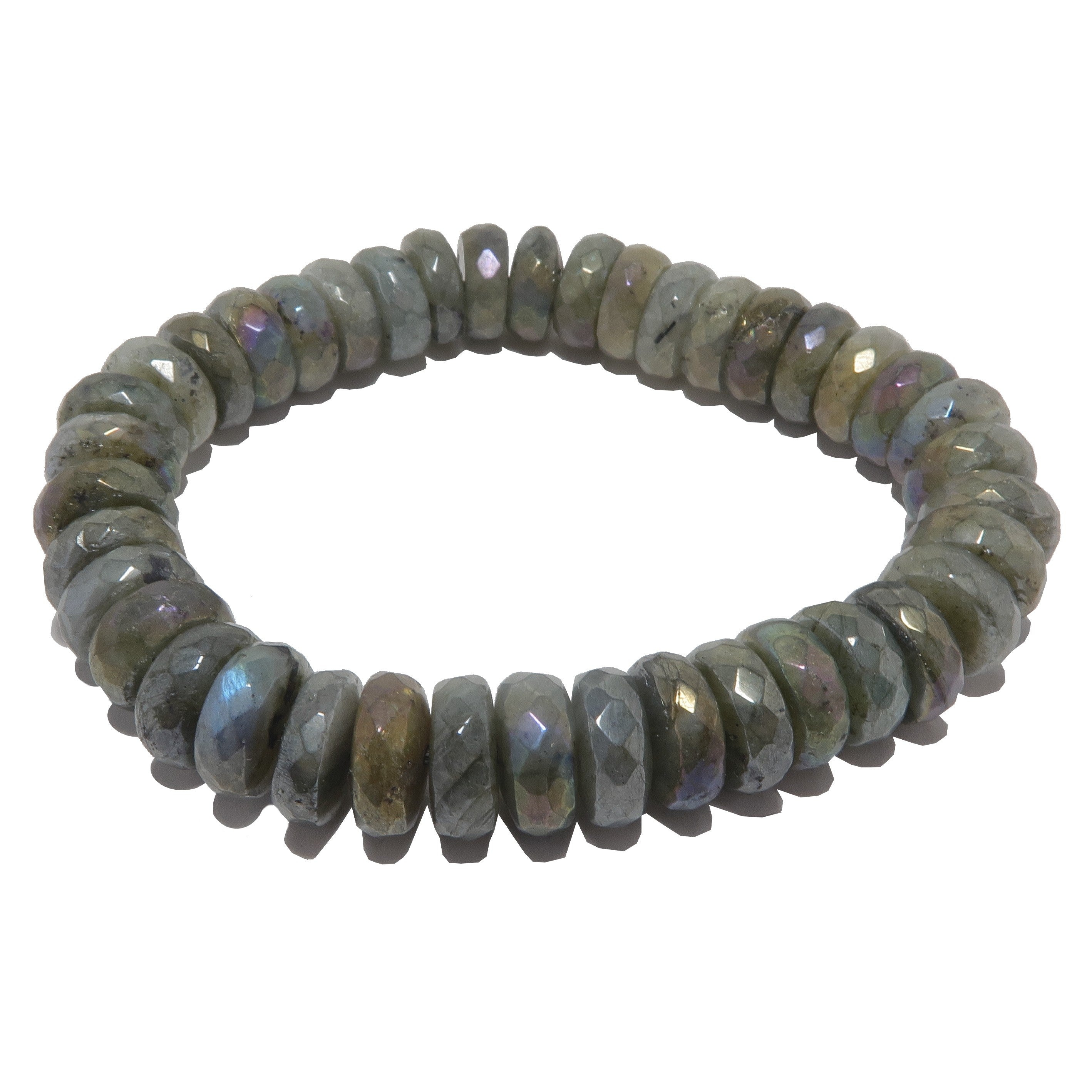 Bracelet Labradorite Légende Lumineuse Arc-en-ciel Titane