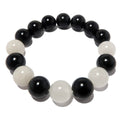 Black Obsidian Bracelet & Snow Quartz Yin Yang Protection