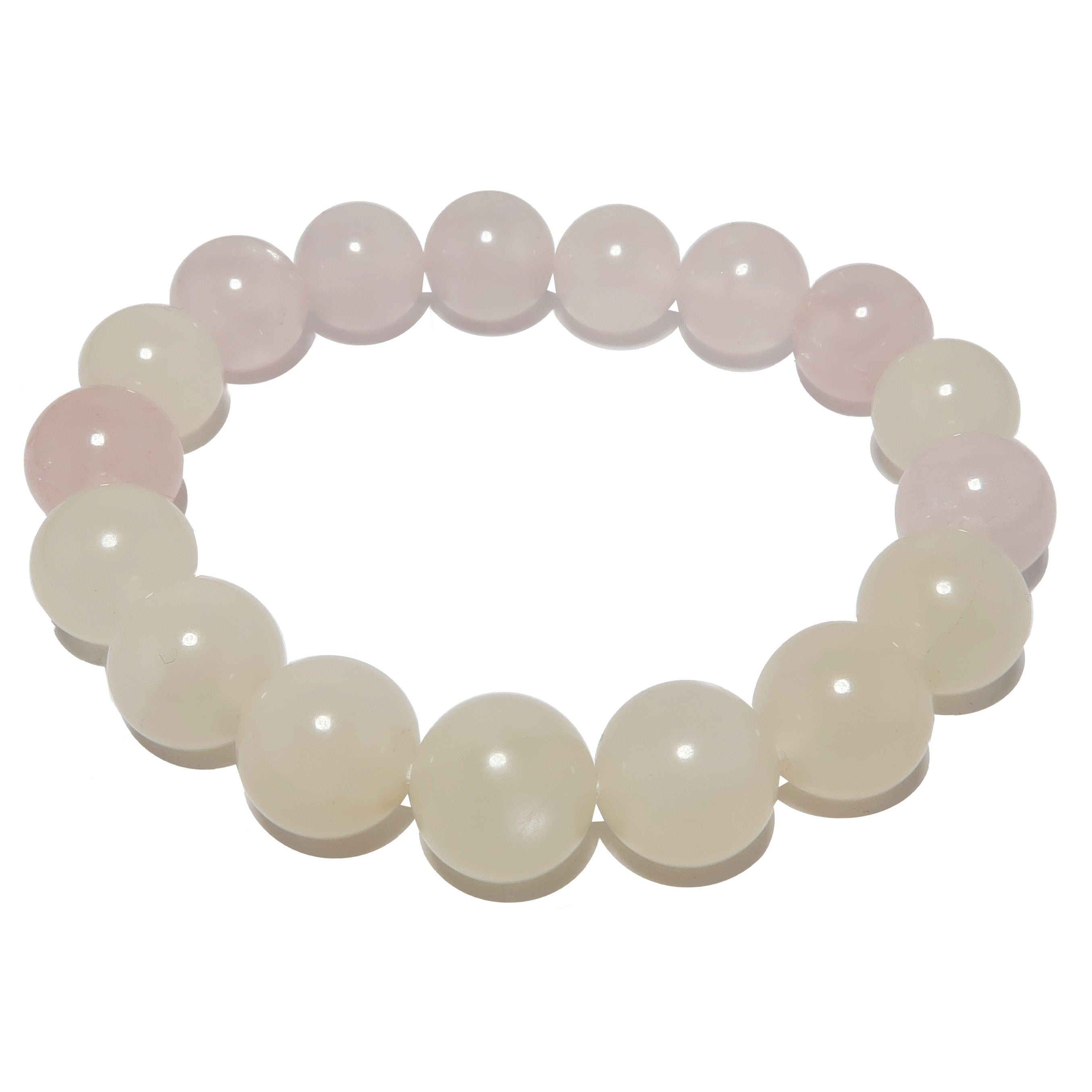 Mondstein Armband Rosenquarz Lunares Liebes-Duett