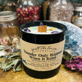 Bougie « Thunder Only Happens When It Rains » | Bougie de manifestation au soja, Aloe et Patchouli