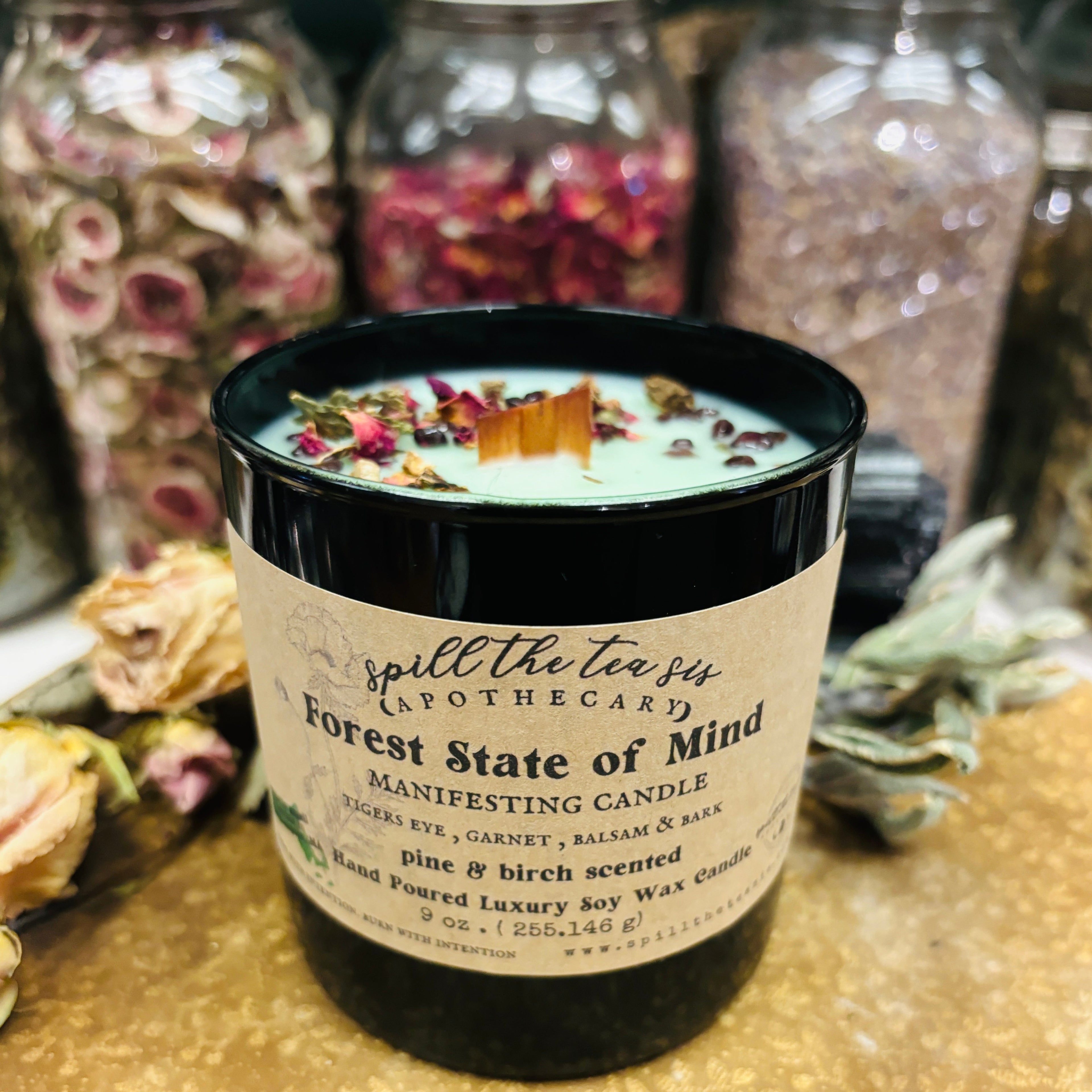 Bougie Esprit Forestier | Bougie de méditation et de tranquillité à la cire de soja